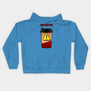 Low Battery Coffee Kids Hoodie